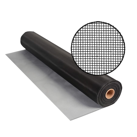 Aluminum Screening For Tiny Insects, 72 X 50', Black, 24x22 Mesh, One Roll